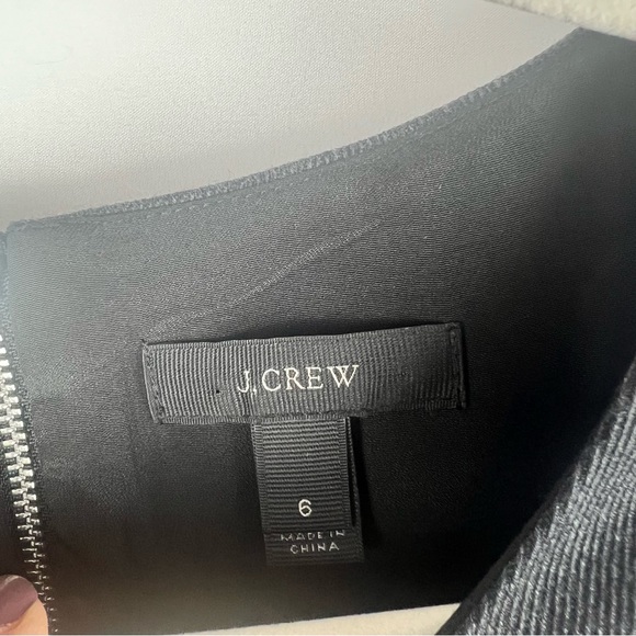 J. Crew Dark Gray Sleeveless Shift Dress Size 6 - Picture 8 of 11